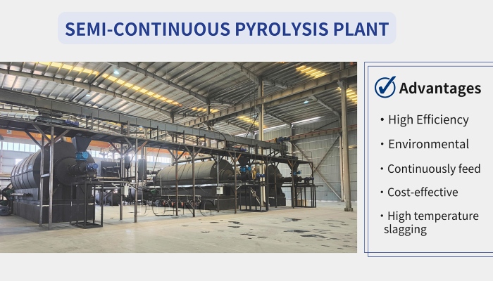 semi-automatic tire plastic pyrolysis machine