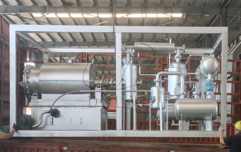 100kg Frame Type Pilot Pyrolysis Machine Shipment to Jordan After On Site Order