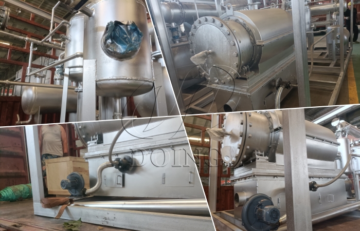 DOING 100kg frame-type pilot pyrolysis machine shipped to Jordan DOING 100kg frame-type pilot pyrolysis machine shipped to Jordan