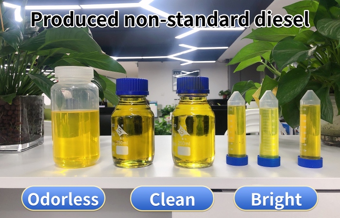 Produced non-standard diesel from waste oil refining machine Produced non-standard diesel from waste oil refining machine