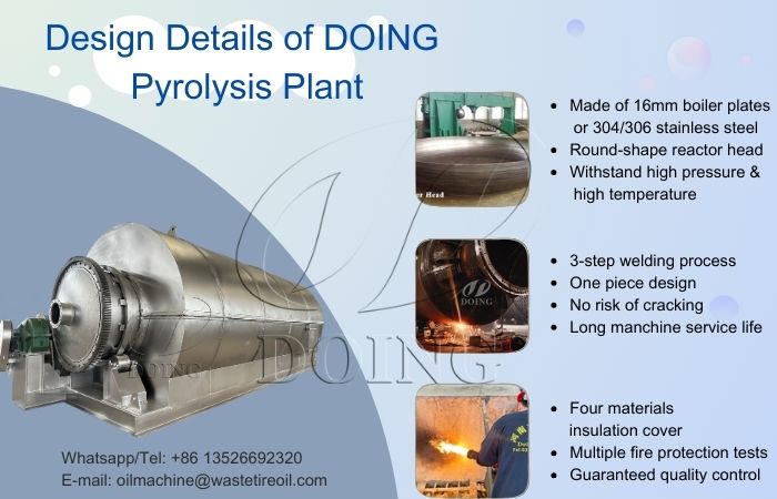 DOING tire pyrolysis machine design details