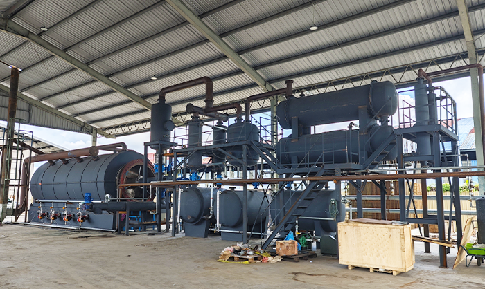12-Ton Batch Waste Tire Pyrolysis Equipment Project